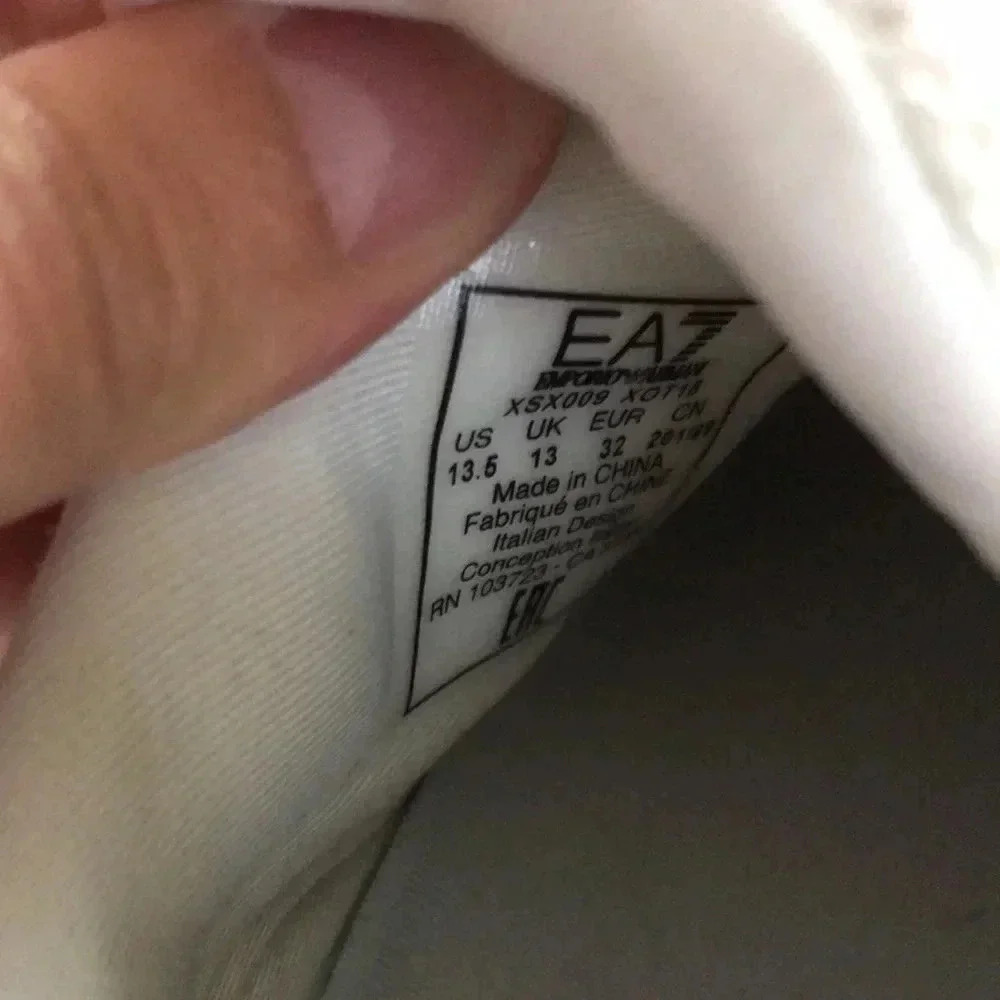 EMPORIO ARMANI Kid’s Customized Sneakers XSX009 XOT18 Size 13.5 Luxury Dyed - Picture 8 of 12